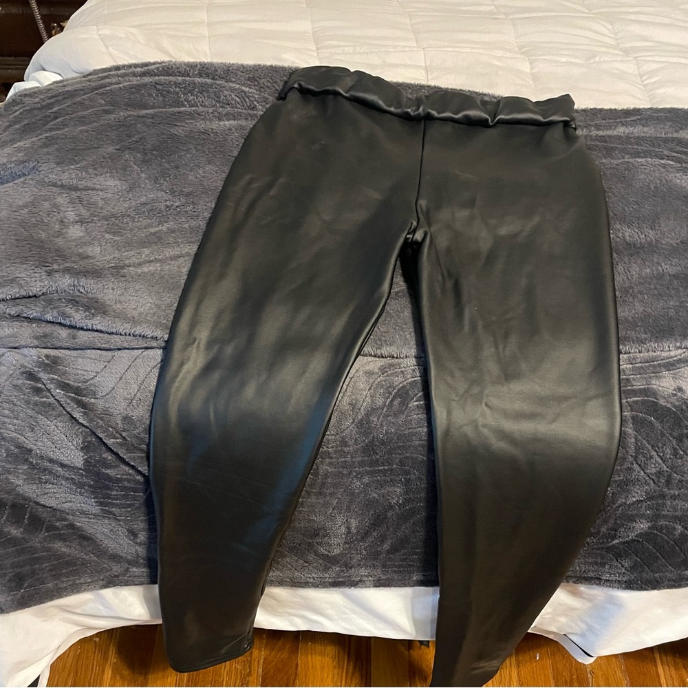 Black Faux Leather Leggings